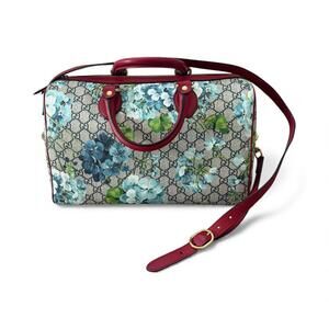 Authentic Gucci GG Supreme Blooms Boston Bag
